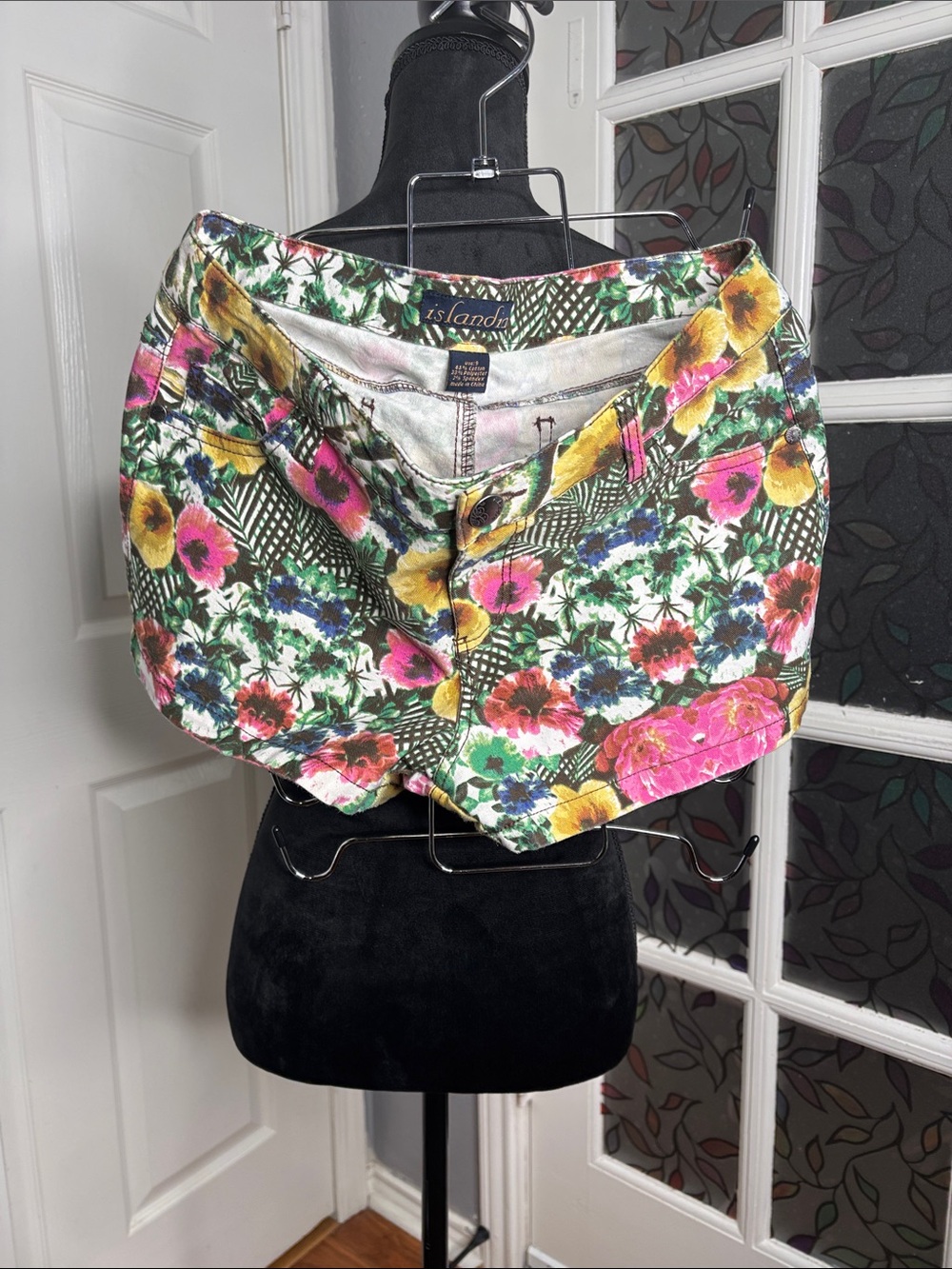 Island Floral High-Rise Shorts in Multi-Color